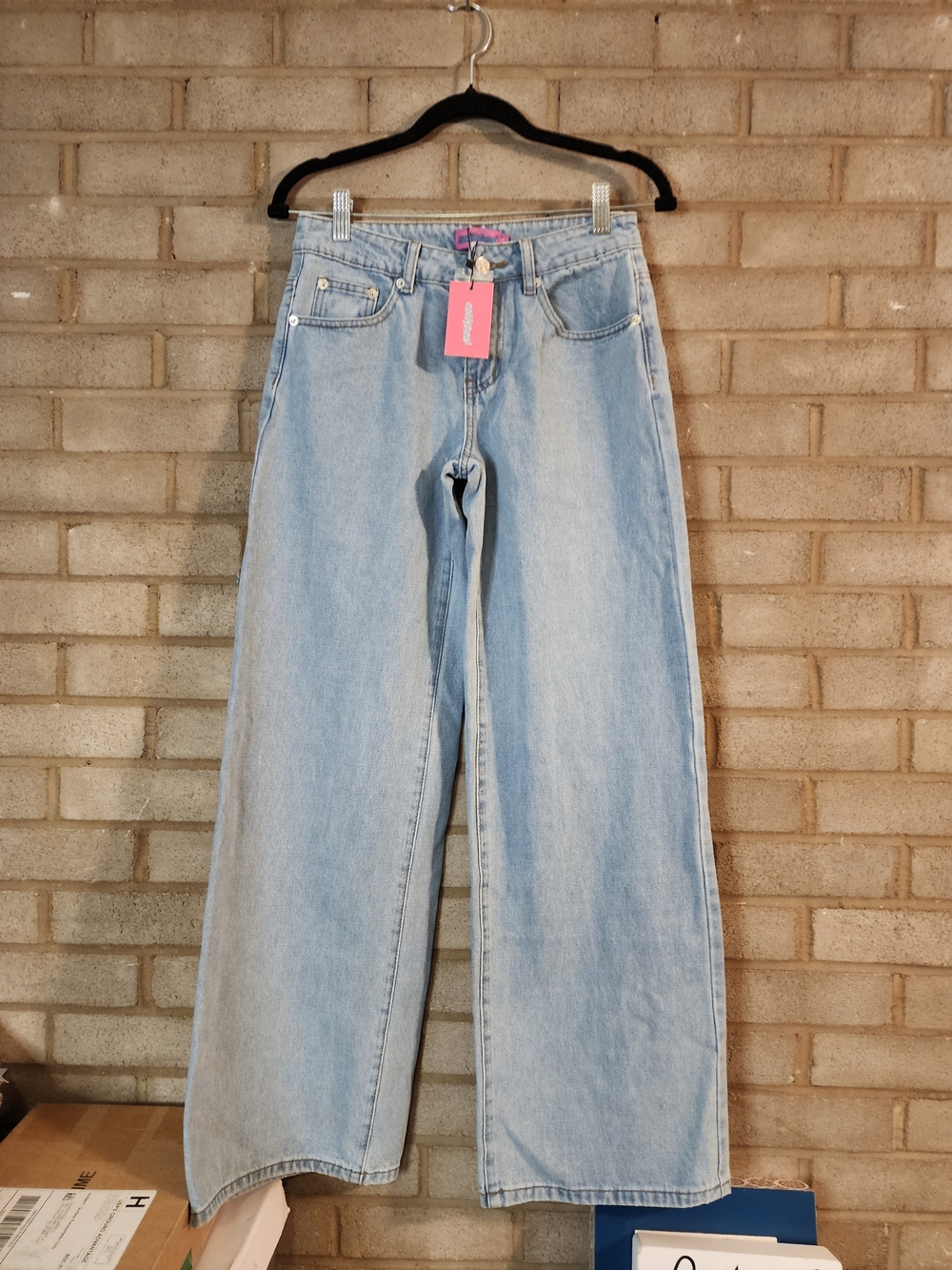 New Edikted Light Wash Wide Leg Women’s Jeans